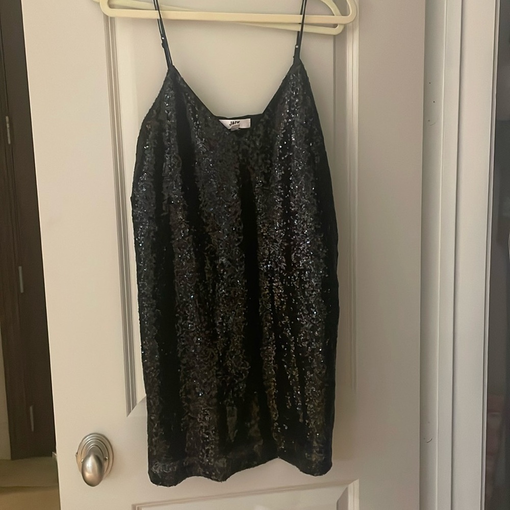 Sequin black mini dress size S